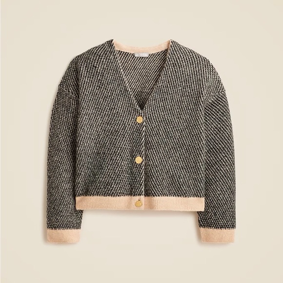 J. Crew Jacquard V neck lady jacket - Picture 2 of 4